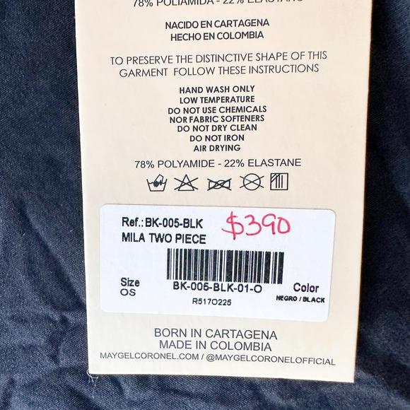 Maygel Coronel Black Mila Ruffle Two-Piece Bikini Swimsuit Set one size - Picture 13 of 15